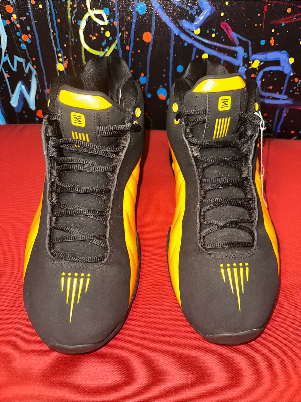 No.74 Nike Shox BB4 Basketball Shoes Black/University Gold Size 9.5